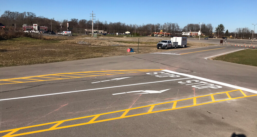 Medical Center parking lot painting