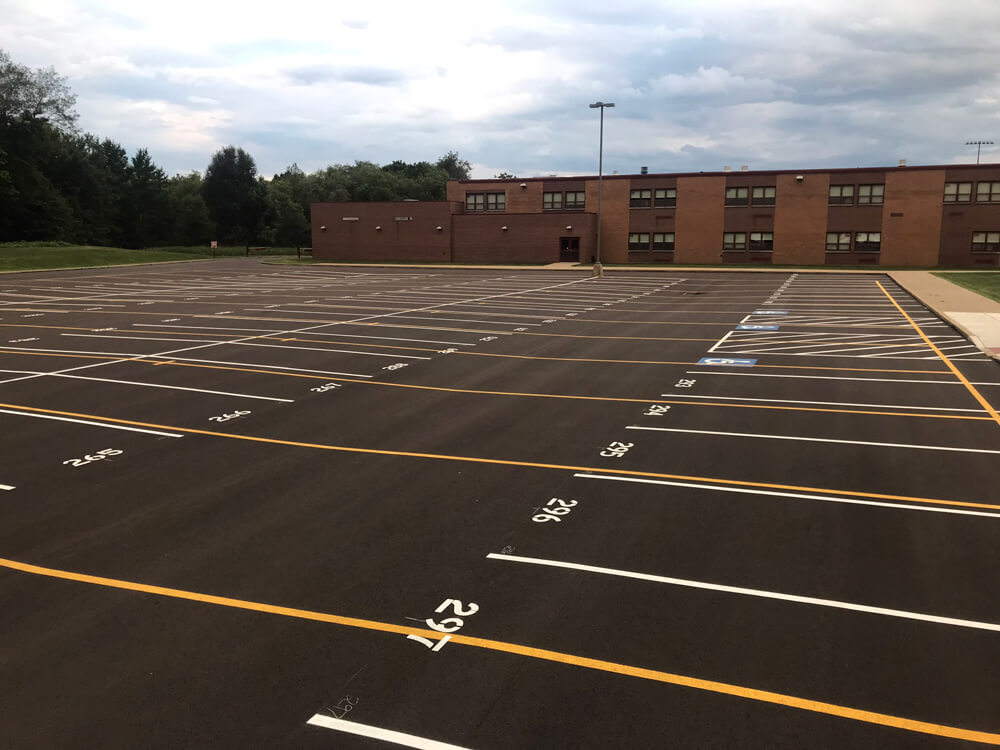 High School Parking Lot Painting